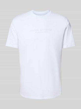 A|X Armani Exchange T-Shirt mit Label-Print in Weiss, Gr&ouml;&szlig;e XXL