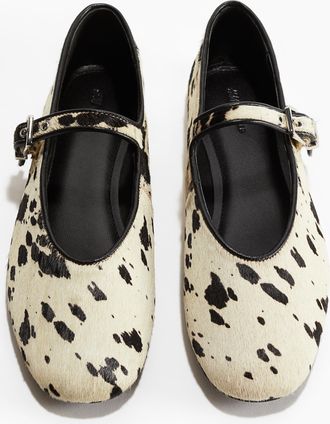 H&M Lederballerinas im Mary-Jane-Look - Schwarz