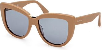 Max Mara MM0076 46N Womens Sunglasses Brown Size 55