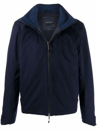 Sease zipped hooded jacket - men - Virgin Wool/Cashmere/Nylon/Recycled Polyester/Polyurethane/Graphene - 50 - Blue