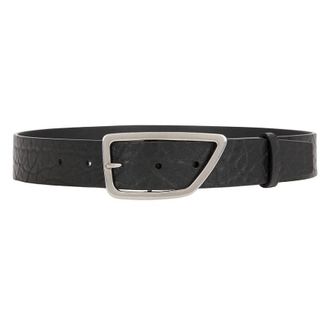 Burberry Shield Pin Buckle Leather Belt, Size 110