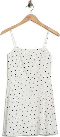Alice & Olivia Glinda Spaghetti Strap Dress in Cutie Polka Dot Antique White at Nordstrom Rack, Size 10