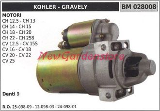Kohler Motor De Arranque Kohler Para Tractores De C&eacute;sped Ch 12.5 13 14 028008