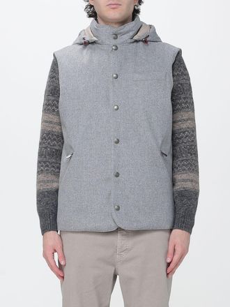Brunello Cucinelli Gilet imbottito in lana con cappuccio amovibile