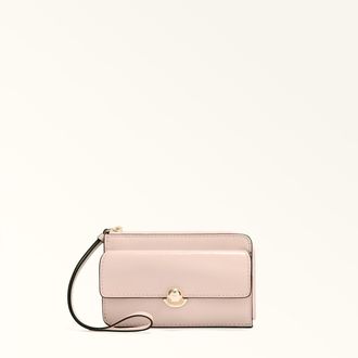 Furla Sfera Card Case M Dusty Pink Pink Calf Leather Woman