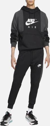 Nike Mens Nike Air Heritage Hooded Tracksuit Black/Grey - Size: 40