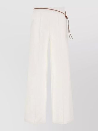 Herno wide leg rome fabric jersey trousers