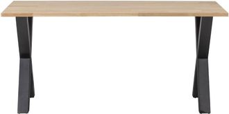 Woood Mesa de 4 plazas en roble macizo beige