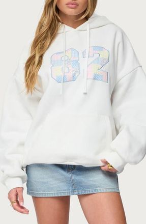 Edikted 82 Oversize Hoodie in White at Nordstrom, Size X-Large