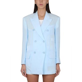 Max Mara Blazers, female, Blue, Size: M Tailored Double-breasted Jacket