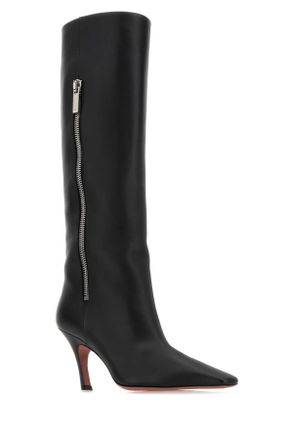 Amina Muaddi Monaboot Bla80mbenhee Black80mmbendedheel Stivali Boot