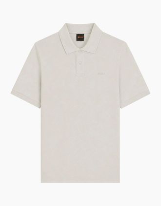 HUGO BOSS Mens Boss Phoenix Micro Honeycomb Piqu&eacute; Polo - White - Size: 42