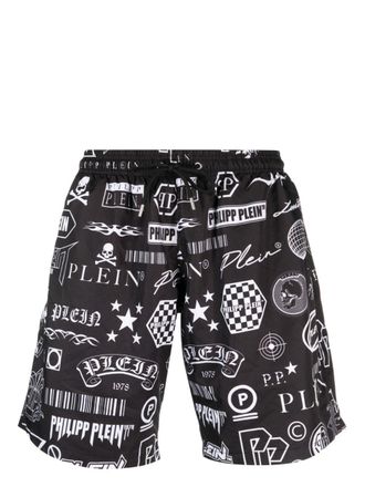 Philipp Plein Costume da bagno con stampa - Nero