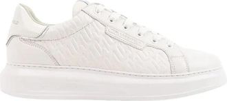 Karl Lagerfeld Monogram Kapri Sneakers - Heren - Sneakers - Wit - 43 EU - Leer - Schoenen