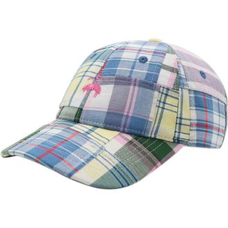 Brooks Brothers Patched Madras Plaid Baseball Cap in Blue at Nordstrom Rack