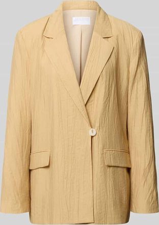 Jake*s Straight Fit Blazer aus Viskose-Mix mit Strukturmuster in GELB, Gr&ouml;&szlig;e 32