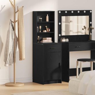 Berkfield Home Highboard in Black Oak - 40x41x135 cm, Made from Engineered Wood | Size: 40 x 41 x 135 cm