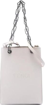 Fendi Pre-owned Satchel - Dames - Vintage Shopper - Wit - ONE Size - Leer - Vintage