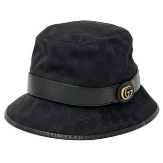 Gucci Pre-owned Bucket hat - Dames - Pre-owned - Zwart - Maat: ONE Size