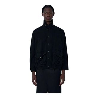 Junya Watanabe Light Jackets, male, Black, Size: M Jacket with classic collar