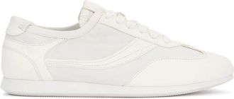 Kazar Witte sneakers van echt leer en stof - Heren - Sneakers - Wit - 41 EU - Leer - Schoenen