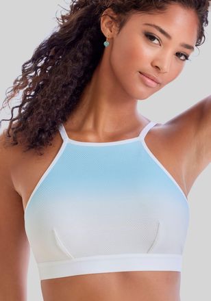 Vivance Bralette-BH VIVANCE, Damen, Gr. XXL/46, N-Gr, weiss (wei&szlig;, blau), Piqu&eacute;, Obermaterial: 92% Polyamid, 8% Elasthan, BHs Bralette-BH, mit zartem Farbverl