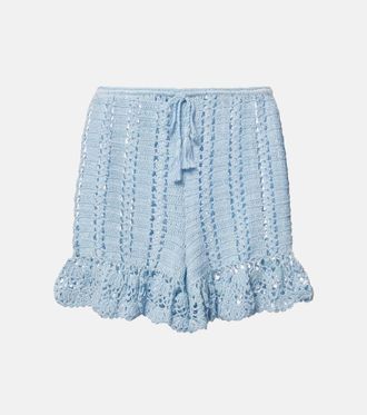 Anna Kosturova Shorts in cotone crochet