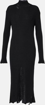 Balenciaga Wool-blend midi dress