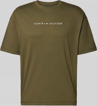 Tommy Hilfiger Regular Fit T-Shirt aus reiner Baumwolle in Khaki, Gr&ouml;&szlig;e XXL