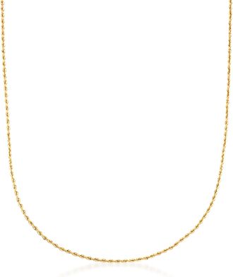 Ross-Simons 2mm 14kt Yellow Gold Rope Chain Necklace