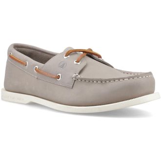 Sperry Top-Sider Tacoma 2 Eye Boat Leather Mens Grey Shoes - Size UK 12