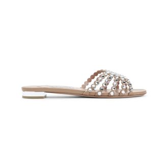 Aquazzura Sliders, female, Pink, Size: 7 1/2 US Tequila Sandal 50