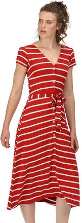 Regatta Womens/Ladies Maisyn Stripe Shirt Dress (16 UK) (True Red/White)