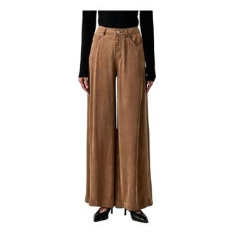 Pinko Pinko - Porta Palazzo Broek - Dames - Broeken - Bruin - Maat: L Viscose