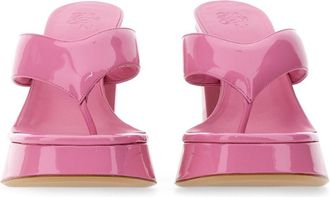 Gia Borghini Patent Leather Sandal - Pink