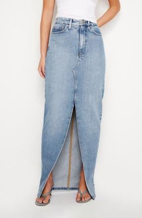Good American Slit Front Denim Maxi Skirt in Indigo599 at Nordstrom Rack, Size 00