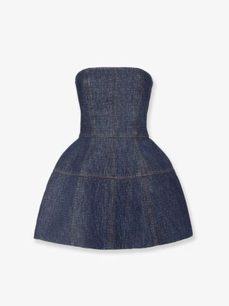 Fendi Vestito mini in denim imbottito - FENDI - gender_Woman
