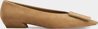 Roger Vivier Belle Vivier 25mm Suede Ballerina Flats