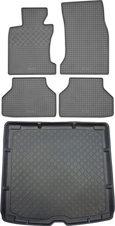OEM Bmw Serie 5 E61 Touring Kombi (5 Puertas) De Junio De 2004 A 2010. Juego De Alfombrillas De Goma Para Coche Y Alfombrilla Para Maletero