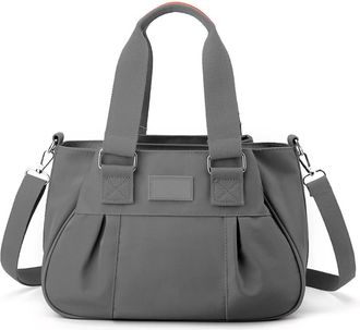 Generic Nylon Tote Bag for Women, Roomy Multiple Pockets Crossbody Bags Casual Ladies Handbag for Daily, Work, College & Travel (gray)