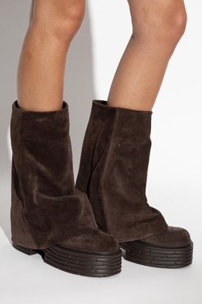 AGL Platform Ankle Boots Lignes, Womens, Brown