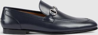 Gucci Jordaan Loafer In Dark Blue Leather, Brand Size 9.5 ( US Size 10 )
