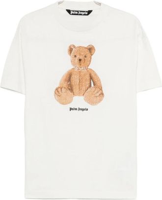 Palm Angels Bear T-Shirt - Heren - T-shirts - Wit - M - Katoen - Tops