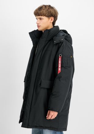 Alpha Industries Parka ALPHA INDUSTRIES Puffer Parka, Herren, Gr. XXL, schwarz, Web, Obermaterial: 60% Baumwolle, 40% Nylon, unifarben, regular fit normal, Jacken Park