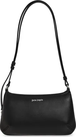 Palm Angels Tassen, Dames, Zwart, ONE Size, Katoen, Giorgina Leren Tas