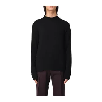 Gucci Cashmere Knitwear, male, Black, Size: M Cashmere Crew Neck Pullover Sweater