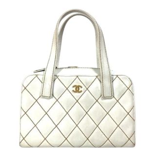 Chanel Pre-owned Handbags, female, White, Size: ONE SIZE Pre-owned Vintage Leather Handbag