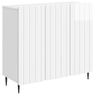 vidaXL Aparador Brillante 89 X 34,5 X 82 Cm Madera De Ingenier&iacute;a Vidaxl