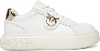 Pinko Yoko 06 Sneakers - Dames - Sneakers - Wit - 38 EU - Leer - Schoenen