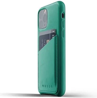 Mujjo Full Leather Wallet Case for iPhone 11 Pro in Green at Nordstrom